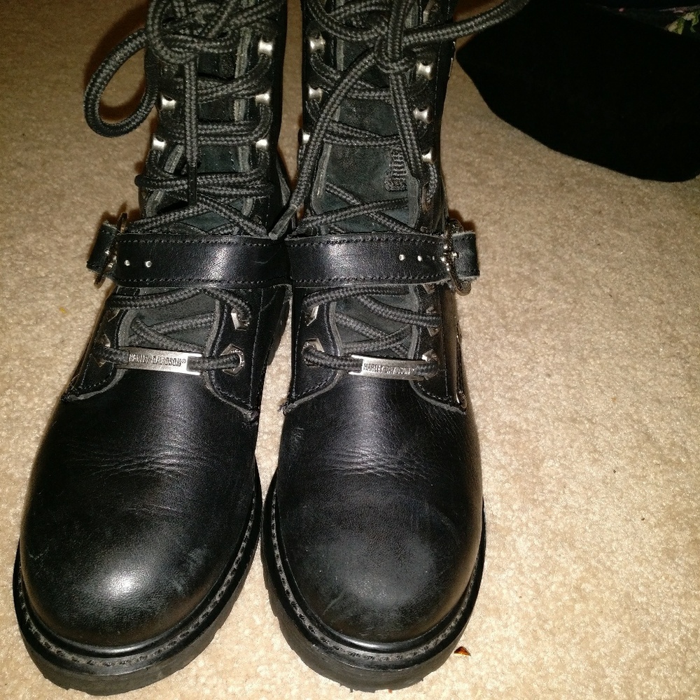Harley Davidson black ankle boots